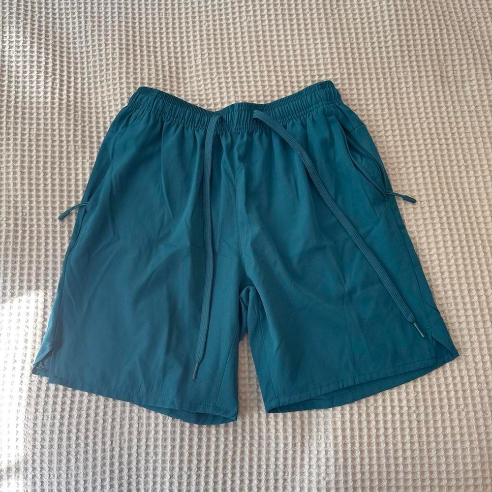 Kids Blue Drawstring Shorts Outdoor Basic